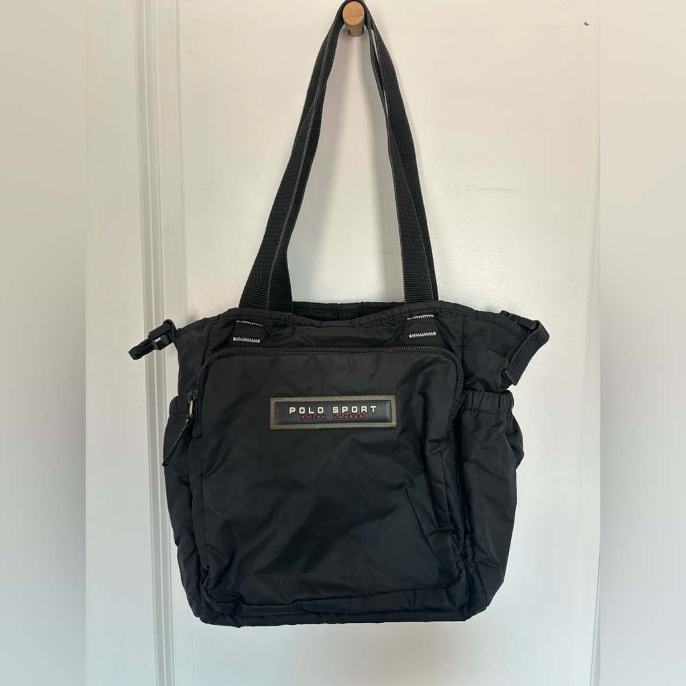 RARE Vintage 90s Polo Sport Ralph Lauren Small Square Nylon Shoulder Bag